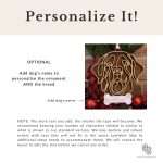 Shows details for personalizing dog breed ornament