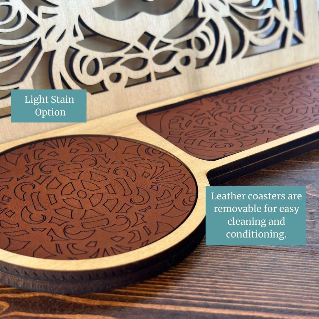 light stain option view for classic front book valets