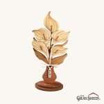 Calla Lily wood floral bouquet with engraved charm